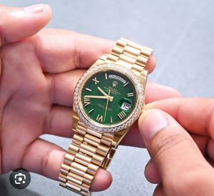 ROLLEX Day DATE JUST DIAMOND Rose Gold green stainless steel jubilee belt 003